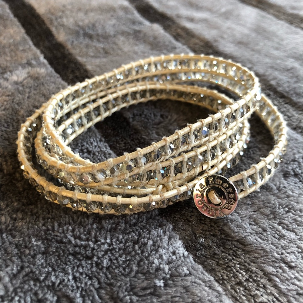 Victoria Emerson White Crystal Wrap Bracelet